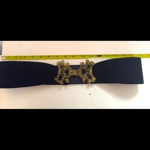 Women’s Black Suede Belt w/ Jewel Encrusted Buckle